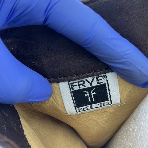 Vintage White Label FRYE Tall Brown Leather Riding Boots Womens Size 9B Preowned - Picture 5 of 7